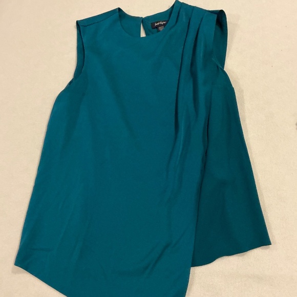 Teal Sleeveless Silk Top-Lord&Taylor Size L - Picture 3 of 7